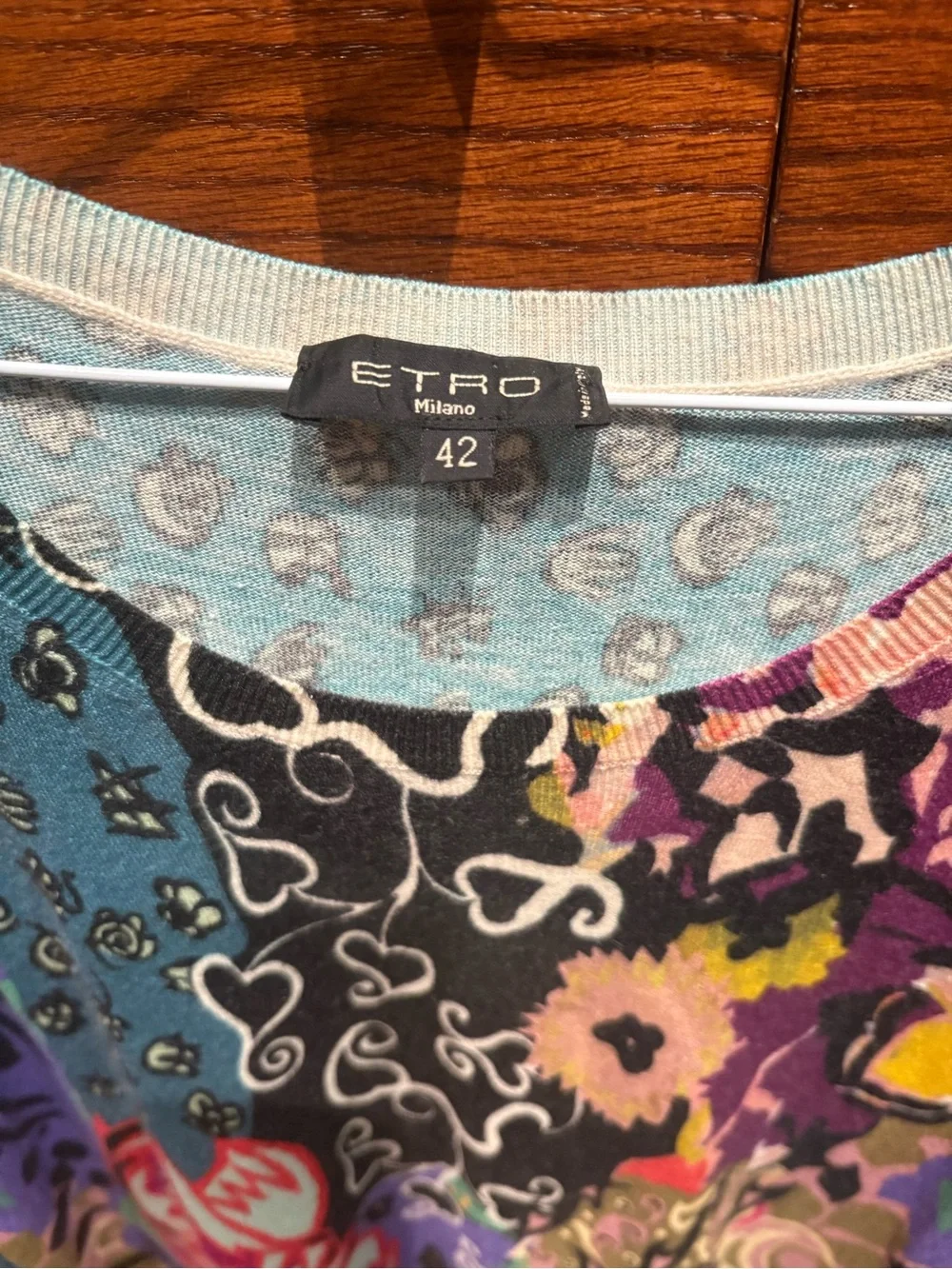 Etro Milano Silk Blend Sweater Set Cardigan & Shell Top EU 42 Made in Italy - Picture 5 of 7